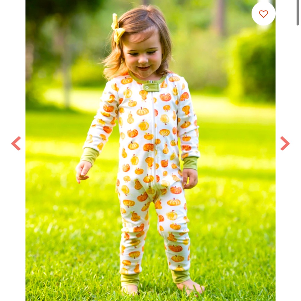 0-3 month Pumpkin pajamas